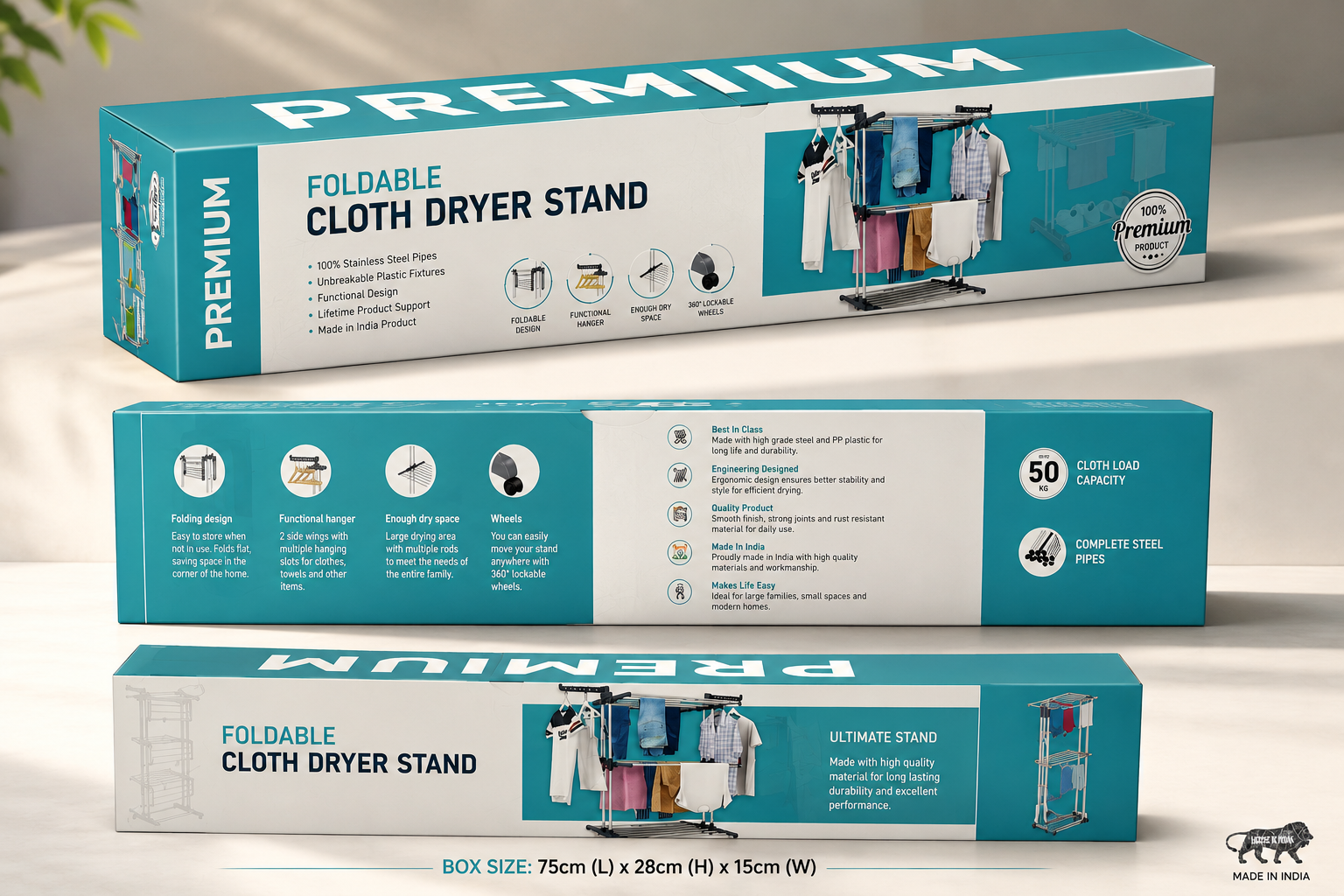 3 layer cloth stand bx