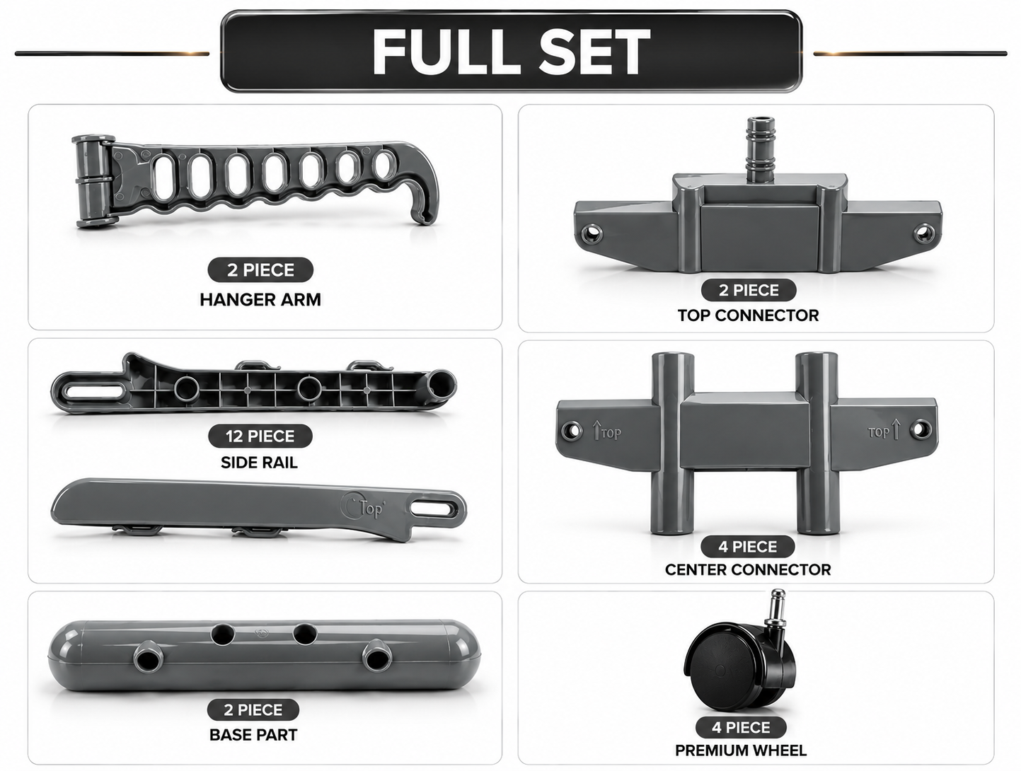Grey cloth drying stand parts spare