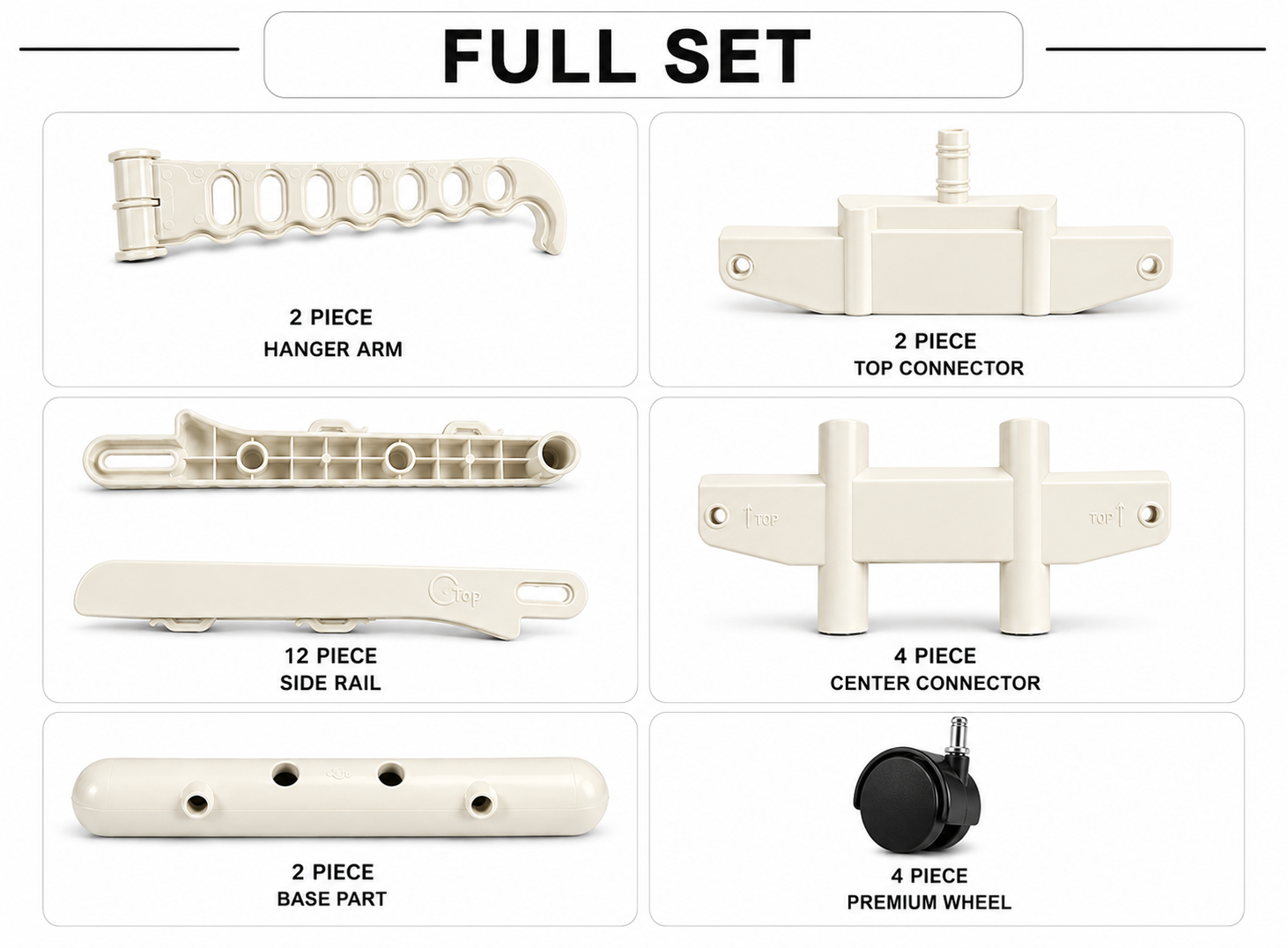 IVory colour cloth drying stand plastic parts spare