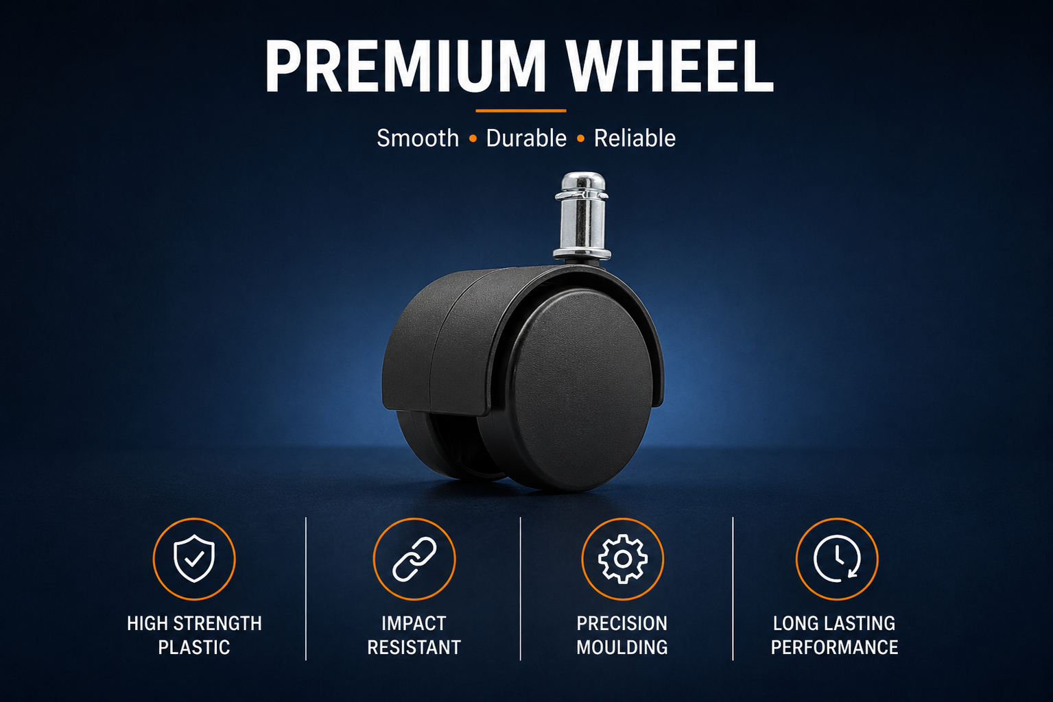 Black plastic wheel for 3 tier cloth drying stand