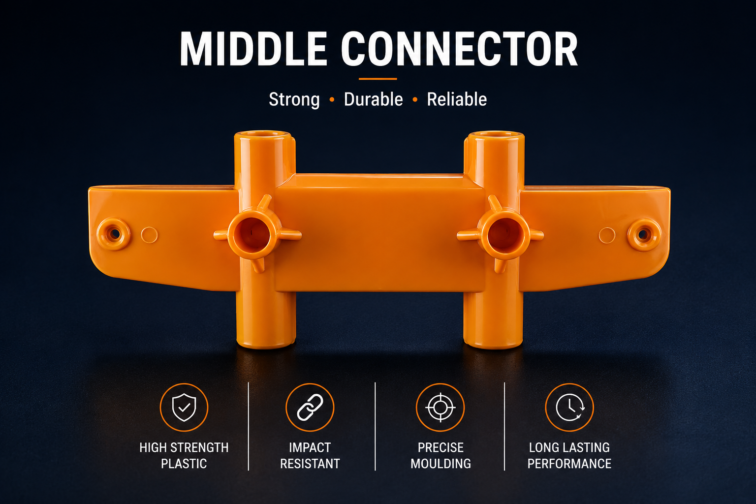 Orange PP PPCP 3 tier cloth drying stand plastic middle spre part set